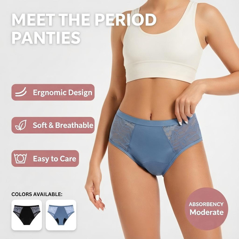 Period Panty Absorbent - Absorbent Period Underwear Women High Waist