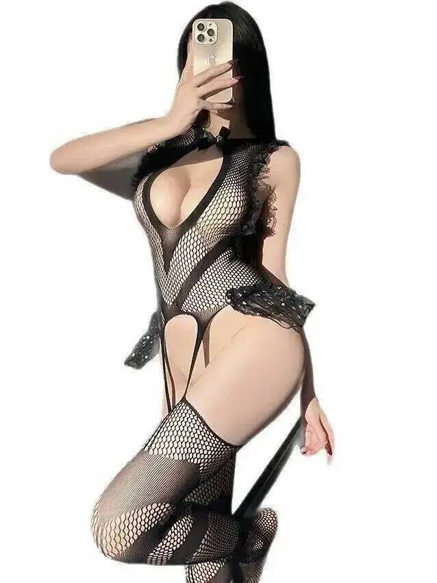 Sexy Lace Trim Fishing Net Bod - Bodystocking Fishnet avis et prix
