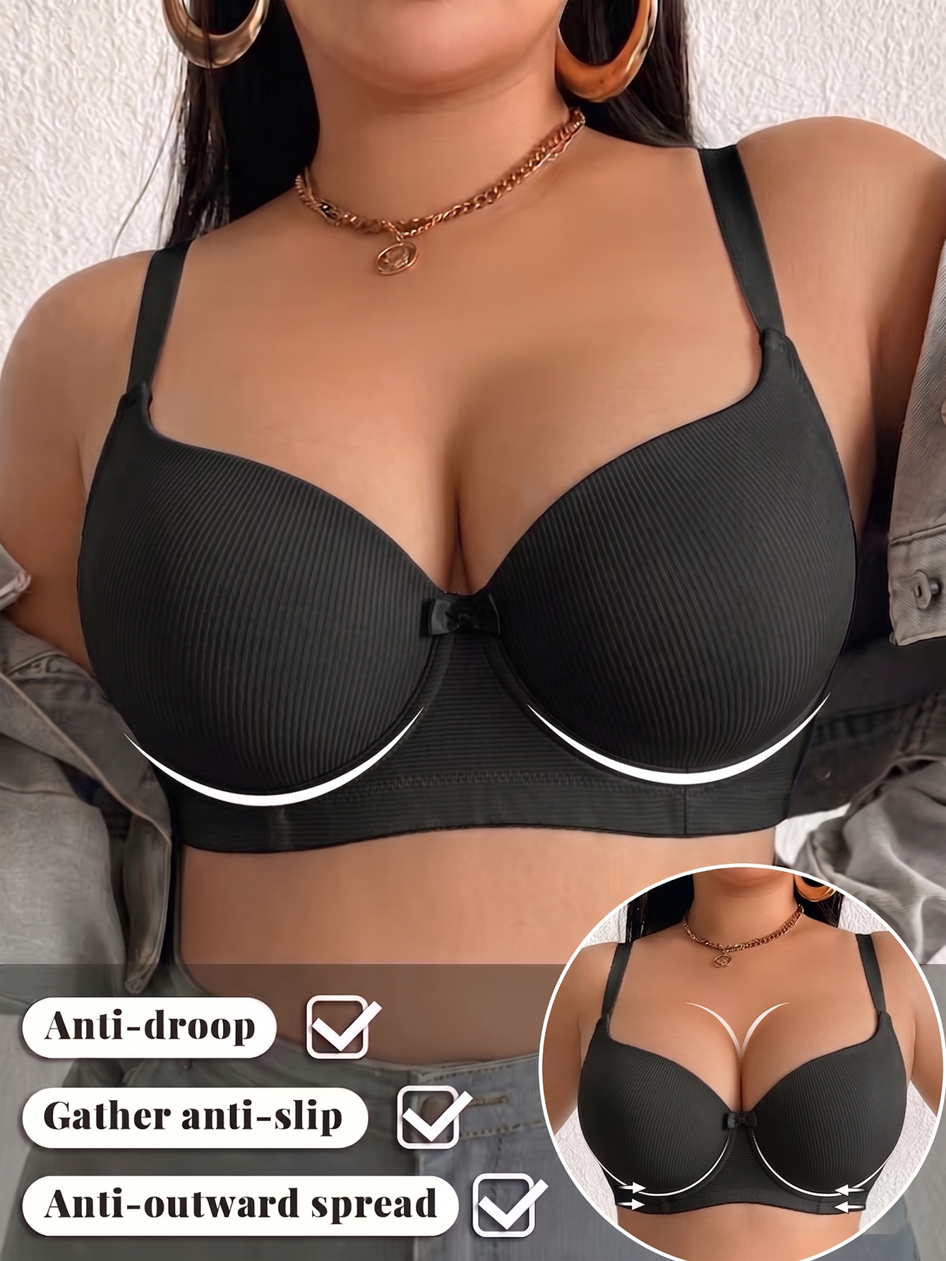 Plus Size Anti-Sagging Women B - Push Up Bra Padded avis et prix