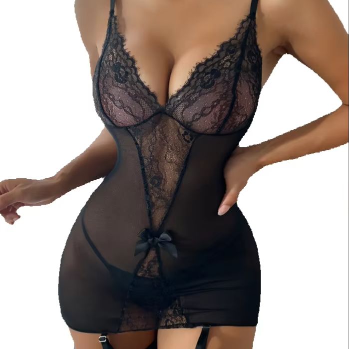 Lace Underwear Set with Stocki - Garter Belt Set avis et prix