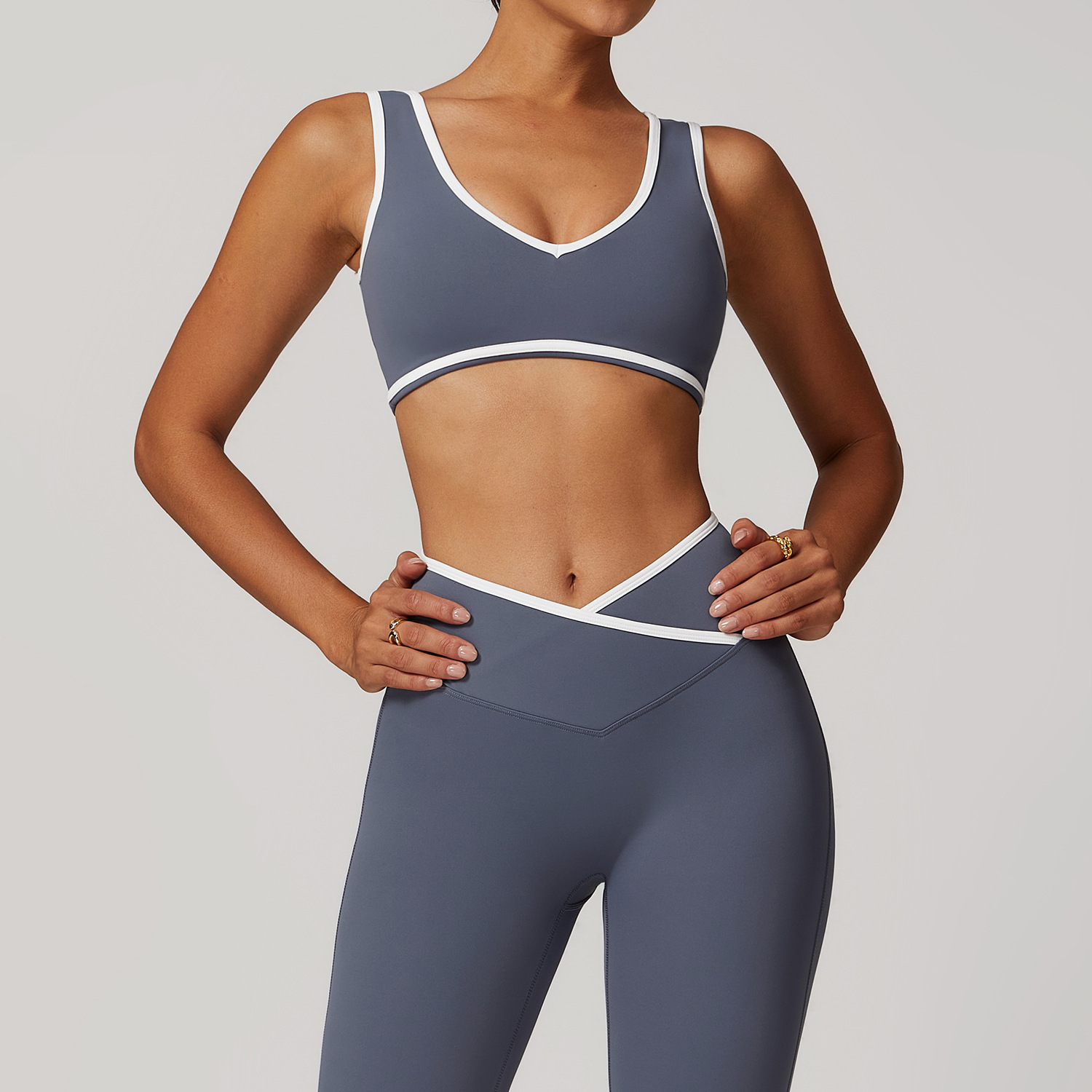 V-Neck Sports Bra Women Top Pu - Push Up Bra Padded avis et prix