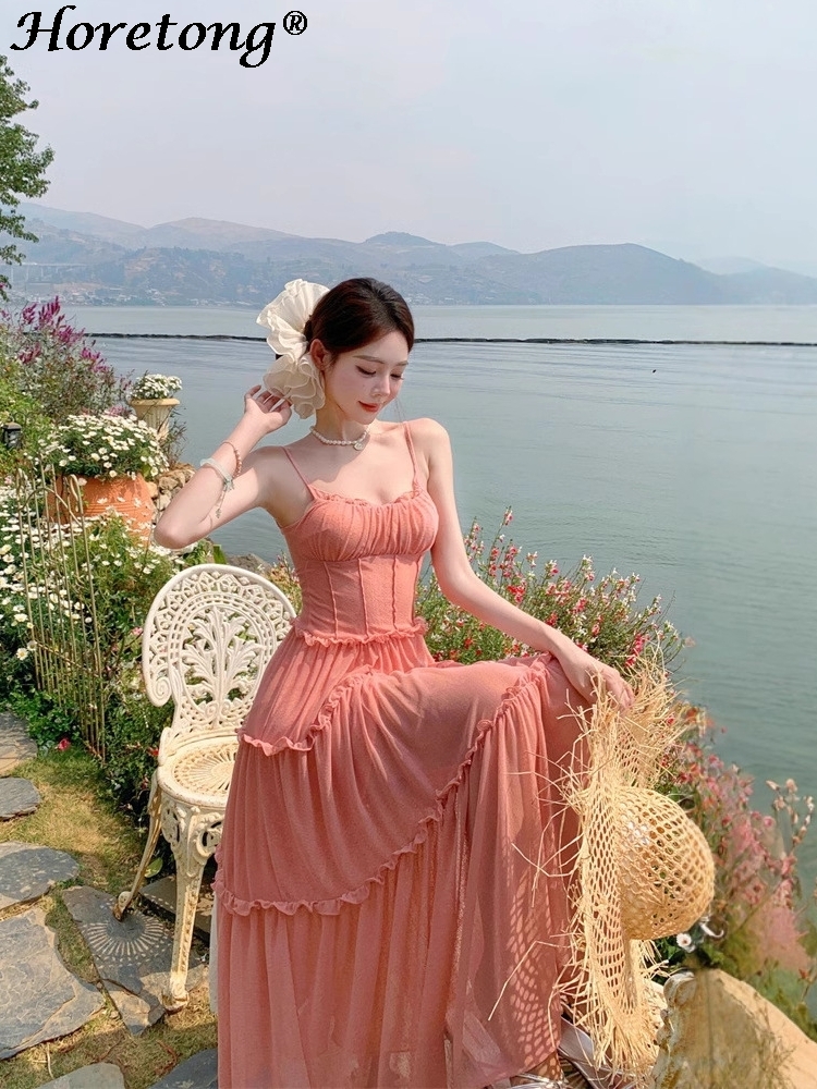 Women's Summer Solid Cami Maxi - Corset Waist Cinch avis et prix
