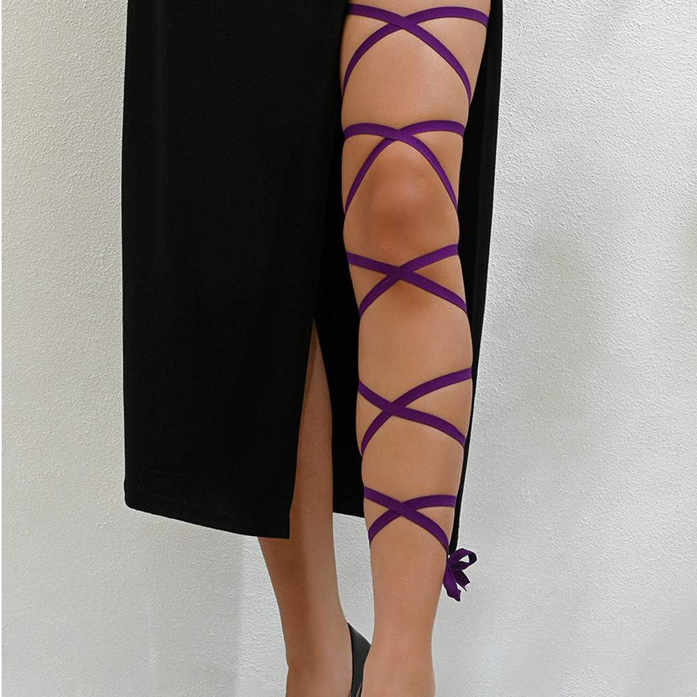 Punk Arm Wrap Elastic Crossed  - Garter Belt Set avis et prix