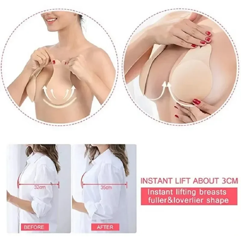 1Pair Self Adhesive Silicone S - Silicone Bra Adhesive avis et prix