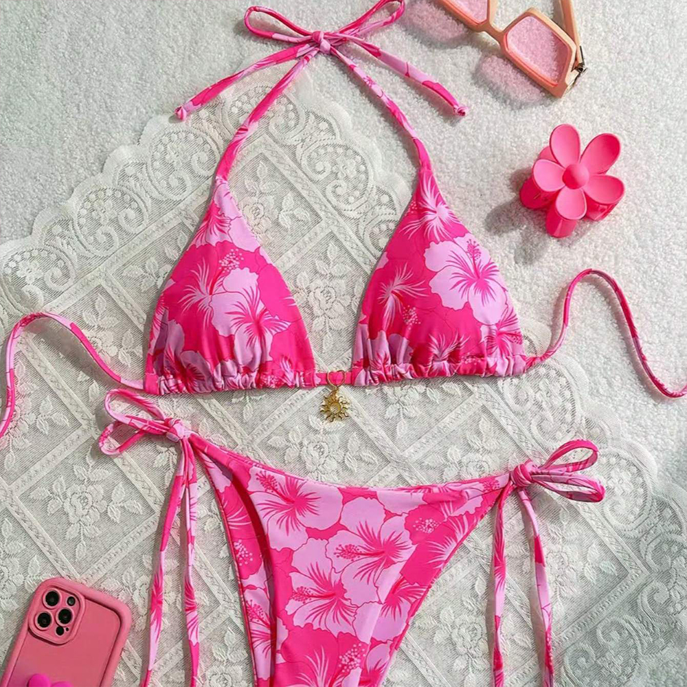 Women's Printed Vest Bikini+Th - Thong Bikini Women avis et prix