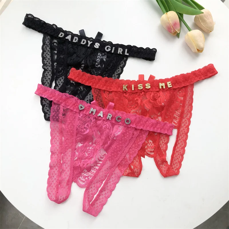 Customized Crystal Name Letter - Thong Bikini Women avis et prix