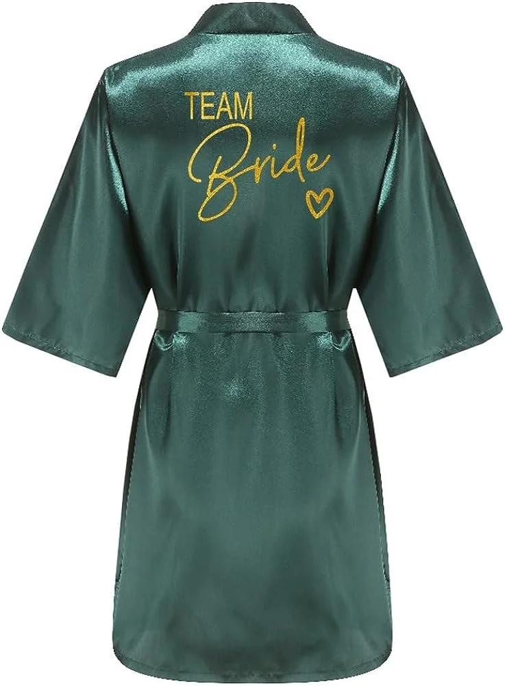 Wedding Party Team Bride Robe  - Robe Silk Women avis et prix