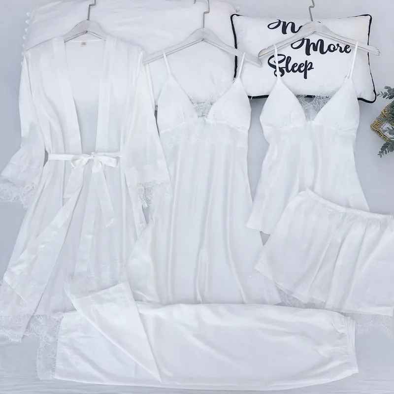 Pajamas Set Silk Satin Womens  - Robe Silk Women avis et prix