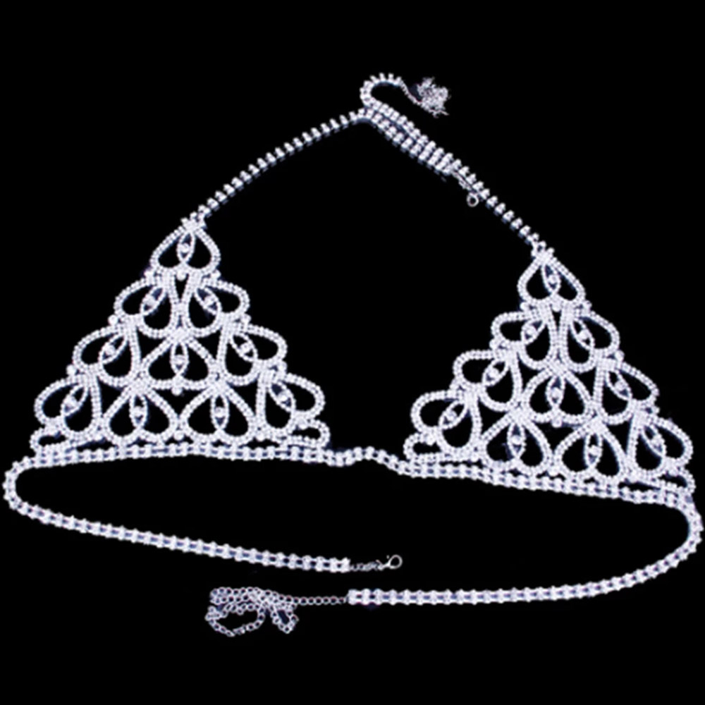 Fashion Rhinestone Heart Bra T - Thong Bikini Women avis et prix