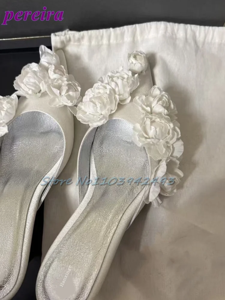 Multi Flower Wedding Sandals S - Slip Dress Satin avis et prix