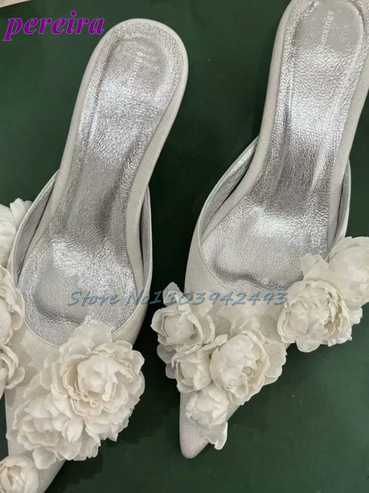 Multi Flower Wedding Sandals S - Slip Dress Satin avis et prix