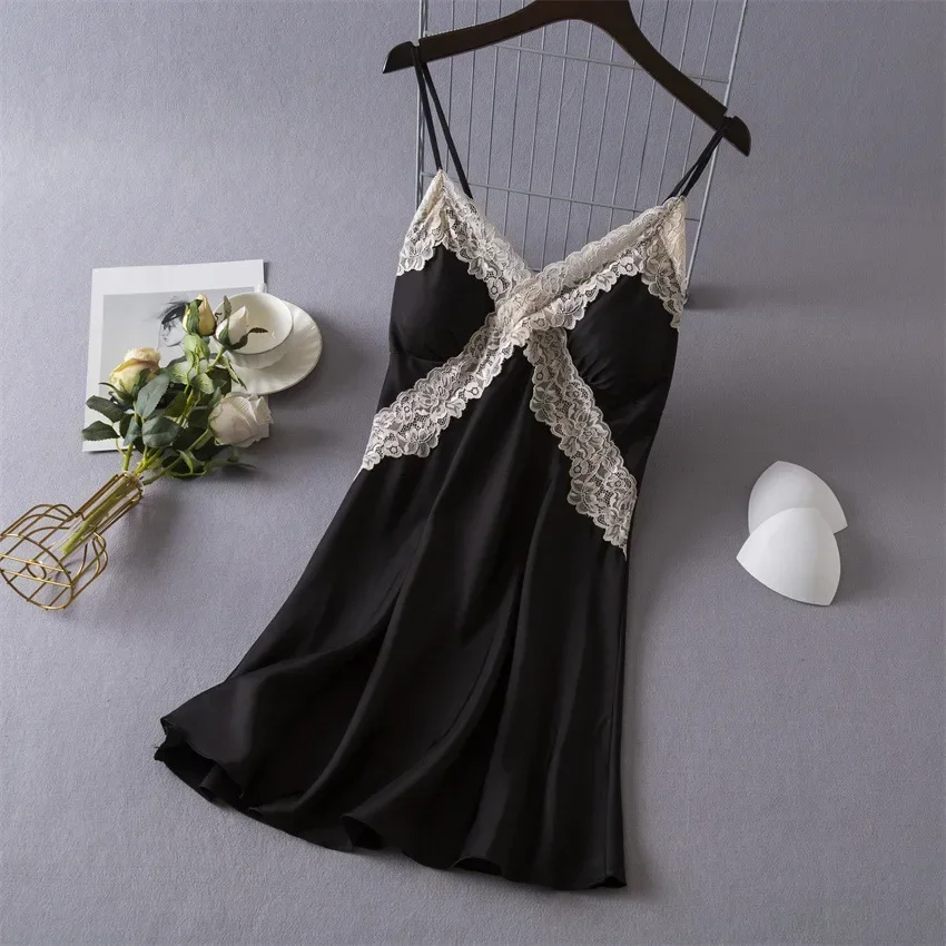 Women's Sexy Lingerie Satin Ni - Babydoll Chemise Night avis et prix