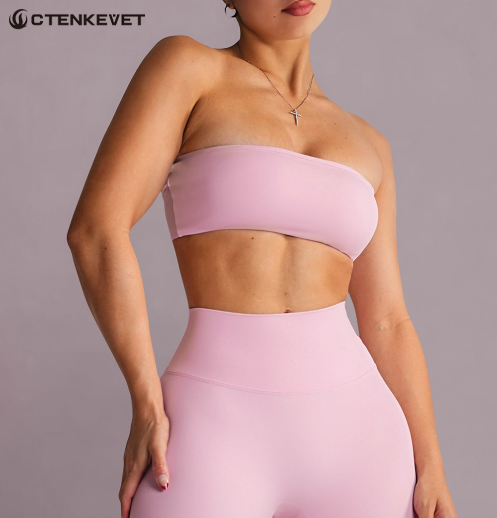Strapless Sports Bra Gym Crop  - Sports Bra High Impact avis et prix