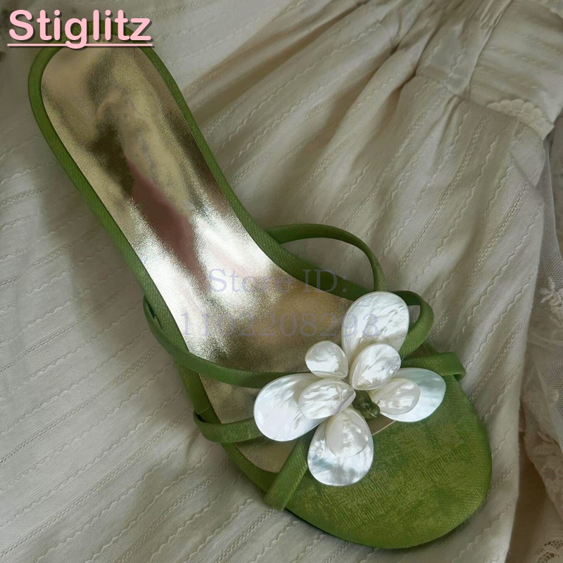 White Flower High Heels Slippe - Slip Dress Satin avis et prix