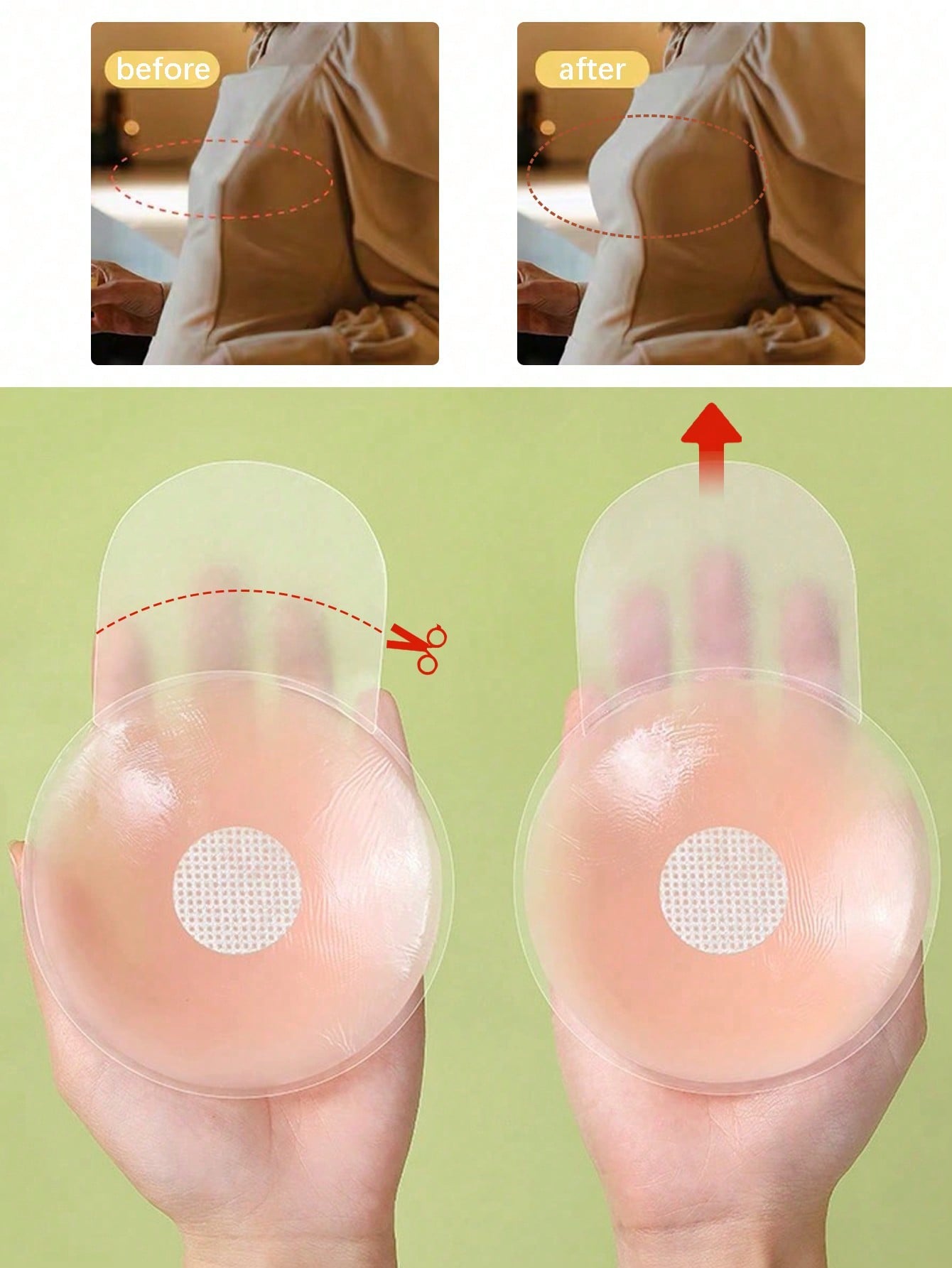 6.5cm Invisible Silicone Breas - Silicone Bra Adhesive avis et prix