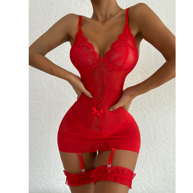 Transparent V-neck Strap Night - Babydoll Chemise Night avis et prix