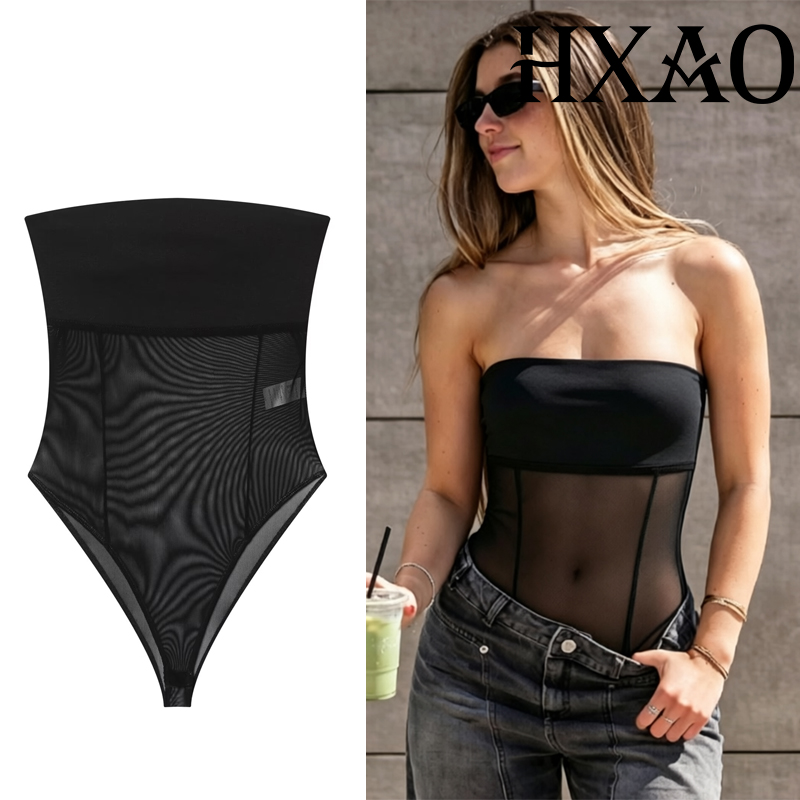 HXAO Tulle Corset Bodys Woman  - Strapless Bra Backless avis et prix