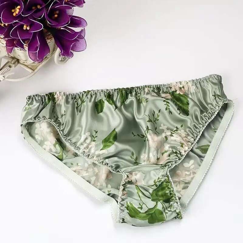 Summer Floral Print Ice Silk M - Boyshort Underwear avis et prix