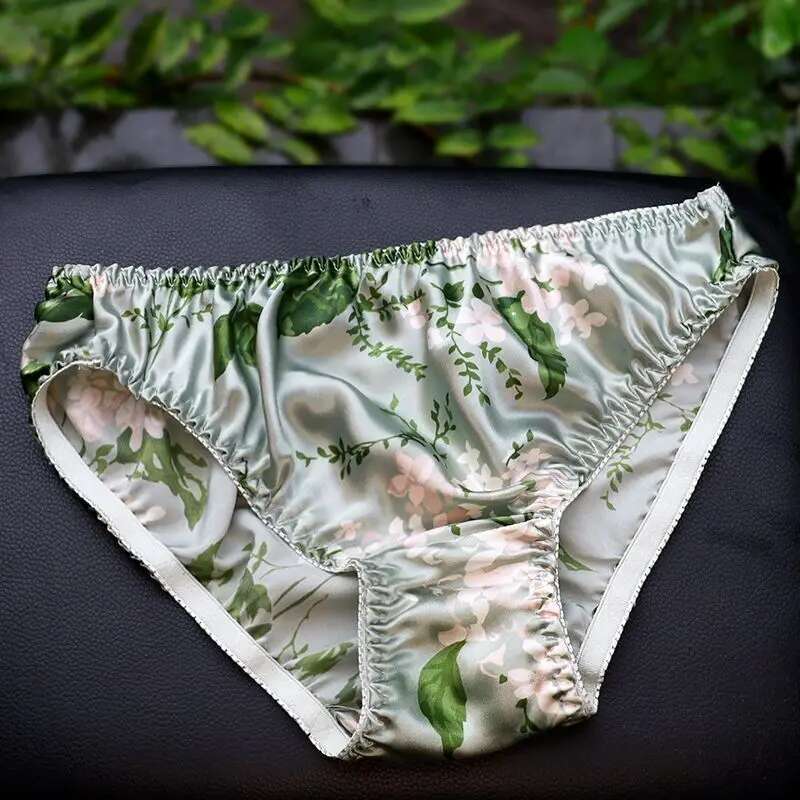 Summer Floral Print Ice Silk M - Boyshort Underwear avis et prix