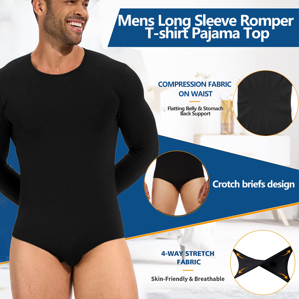 Mens Long Sleeve Bodysuit Full - Shapewear Bodysuit Firm avis et prix