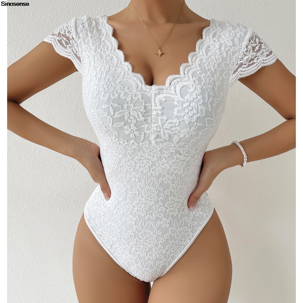 Womens Embroidery Floral Contr - Lace Teddy Lingerie avis et prix